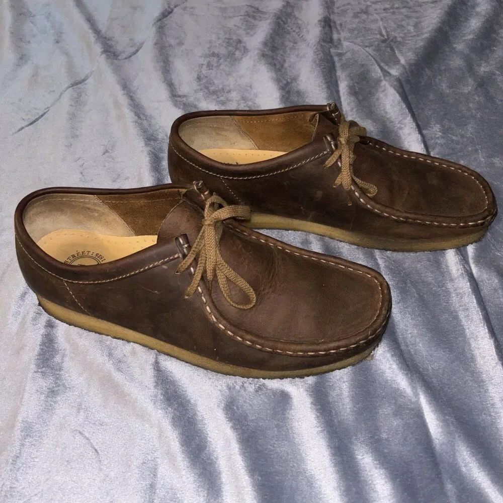 Clarks Original Wallabee Shoes Beeswax Leather Size 11 M